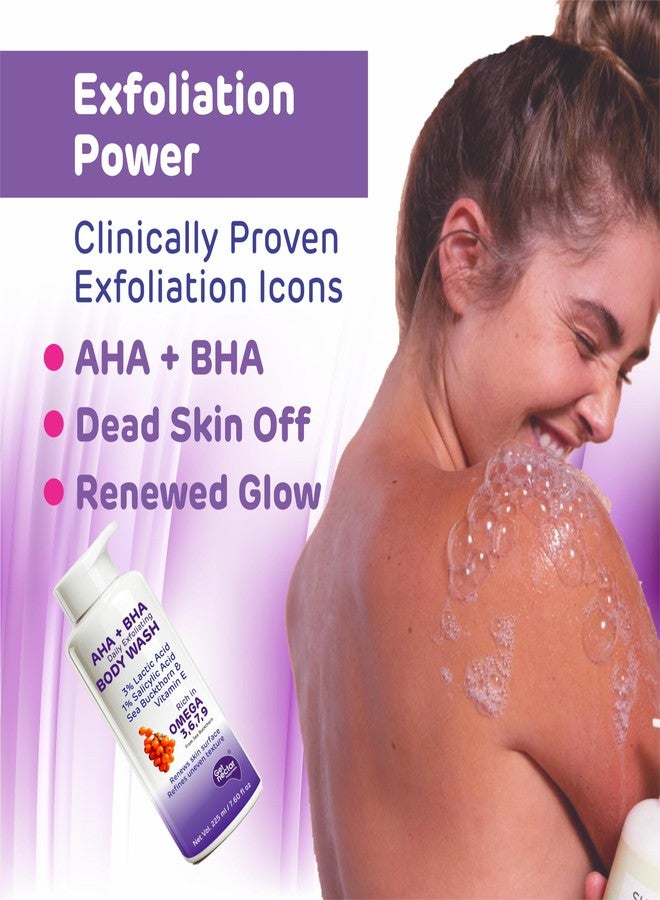 Get Nectar Happiness غسول الجسم نكتار هابينس الكوري بخلاصة التوهج | 4% مواد فعالة (3% حمض اللاكتيك + 1% حمض الساليسيليك) | أوميغا 3، 6، 7، 9 | غسول مقشر للجسم لإزالة السمرة، وعلاج حب الشباب، ومنح البشرة نعومة وإشراقة | خالٍ من الكبريتات والبارابين | للرجال والنساء | 225 مل - Image 2
