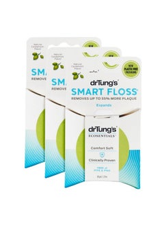 drTung's Smart Floss Natural Floss Ptfe & Pfas Free Floss Gentle On Gums Expands & Stretches Bpa Free Floss Natural Dental Floss Cardamom Flavor (Pack Of 3)  - Image 1