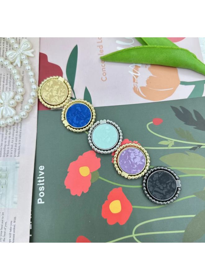 High Color Value Gradient Pattern Design Ring Buckle Lazy Essential Artifact Mobile Phone Case Accessories Material Can Be DIY Bracket-Color:4