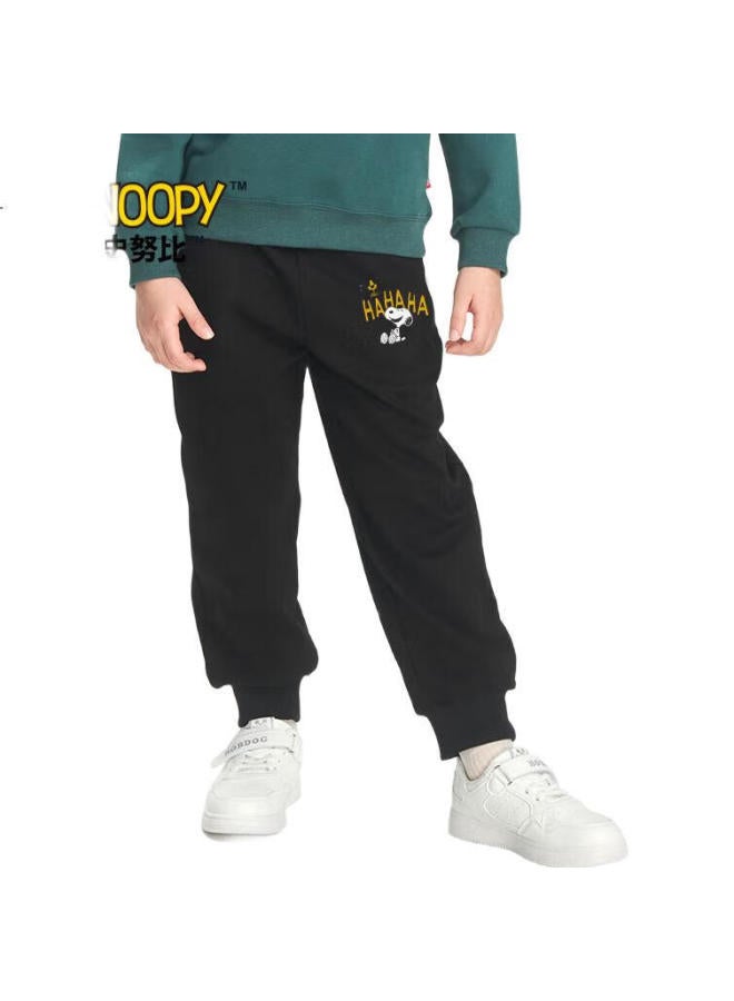 Snoopy Kids Boys Spring Autumn Casual Sports Pants Laughing/Black 130 - Image 2