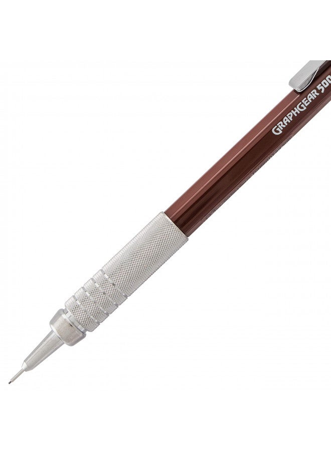 Pentel قلم رسم أوتوماتيكي بنتل جراف جير 500، 0.3 مم، برميل بني، عبوة واحدة (PG523BP) - Image 4