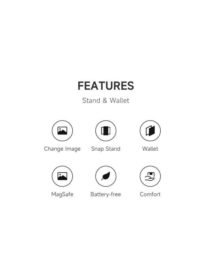 Green Tiger erorex NFC Smart E Ink Screen Magnetic Phone Card Case Holder, Angle Adjustment & Magsafe Wallet Compatible with iPhone16/15/14/13/12/11 Series, Snap Stand, DIY Images, Pink - Image 3