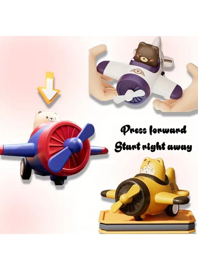 2pcs Random Color Animal Airplane Push Toy Cars For Kids Birthday Party Gift - Image 4