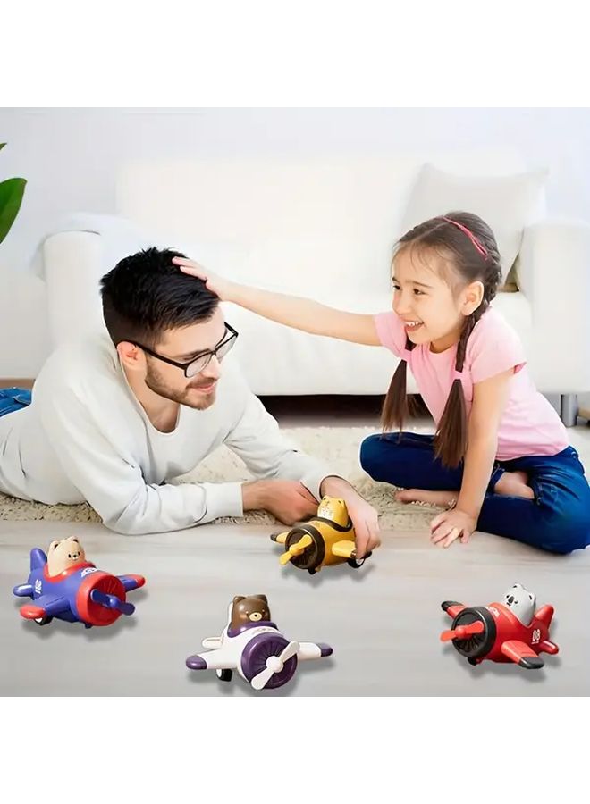 2pcs Random Color Animal Airplane Push Toy Cars For Kids Birthday Party Gift - Image 5