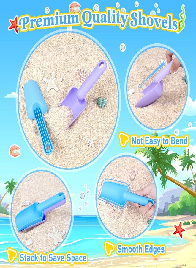 TSDATOWR Collapsible Beach Buckets for Kids, 2 Packs Foldable Sand Buckets and Shovels with Mesh Beach Bag, Silicone Sand Pails for Toddlers Beach Toys, Easter Egg Hunt, Camping, Travelling, Fishing Water Pail - Image 4