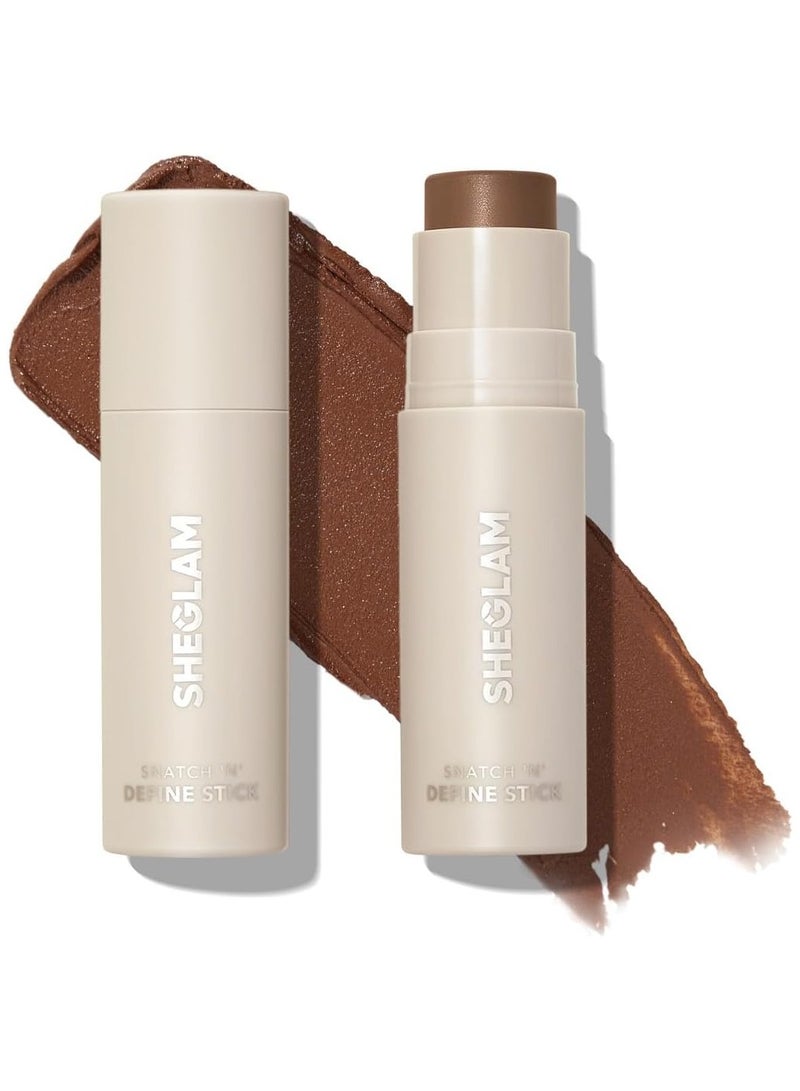 SHEGLAM 'n' Define Cream Contour Stick Highly Pigmented Sweatproof Long Lasting Face Bronzer Makeup - Camel Suede - Image 1