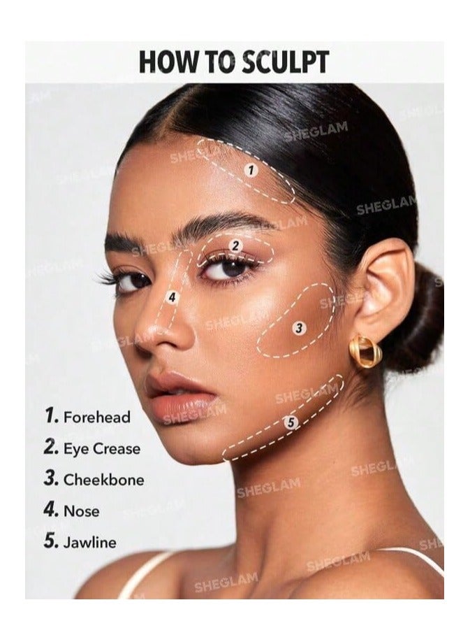 SHEGLAM 'n' Define Cream Contour Stick Highly Pigmented Sweatproof Long Lasting Face Bronzer Makeup - Camel Suede - Image 5
