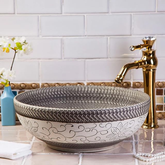 B Backline Ceramic Wash Basin | Designer Table Top wash basin | Countertop Basin For Livingroom & Bathroom 40 X 40 X 14 Cm (Matt Finish) - Image 1