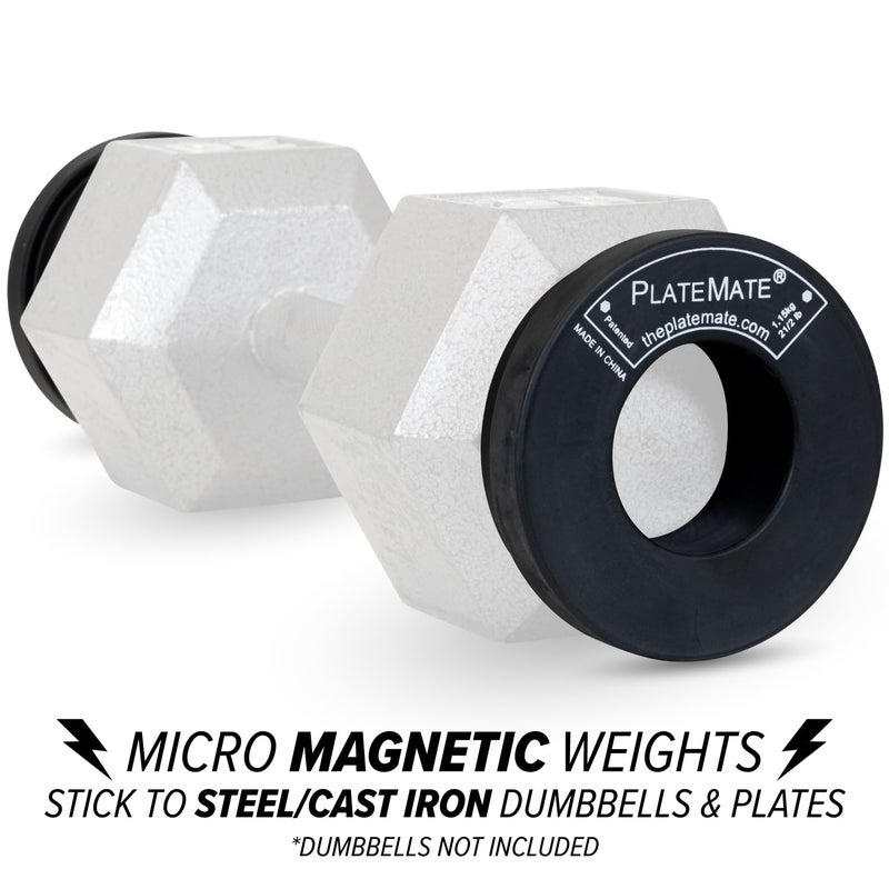 PlateMate Microload Pair 2 1/2 lb. Magnetic Donut Weights (5 lb. Set) - Image 2