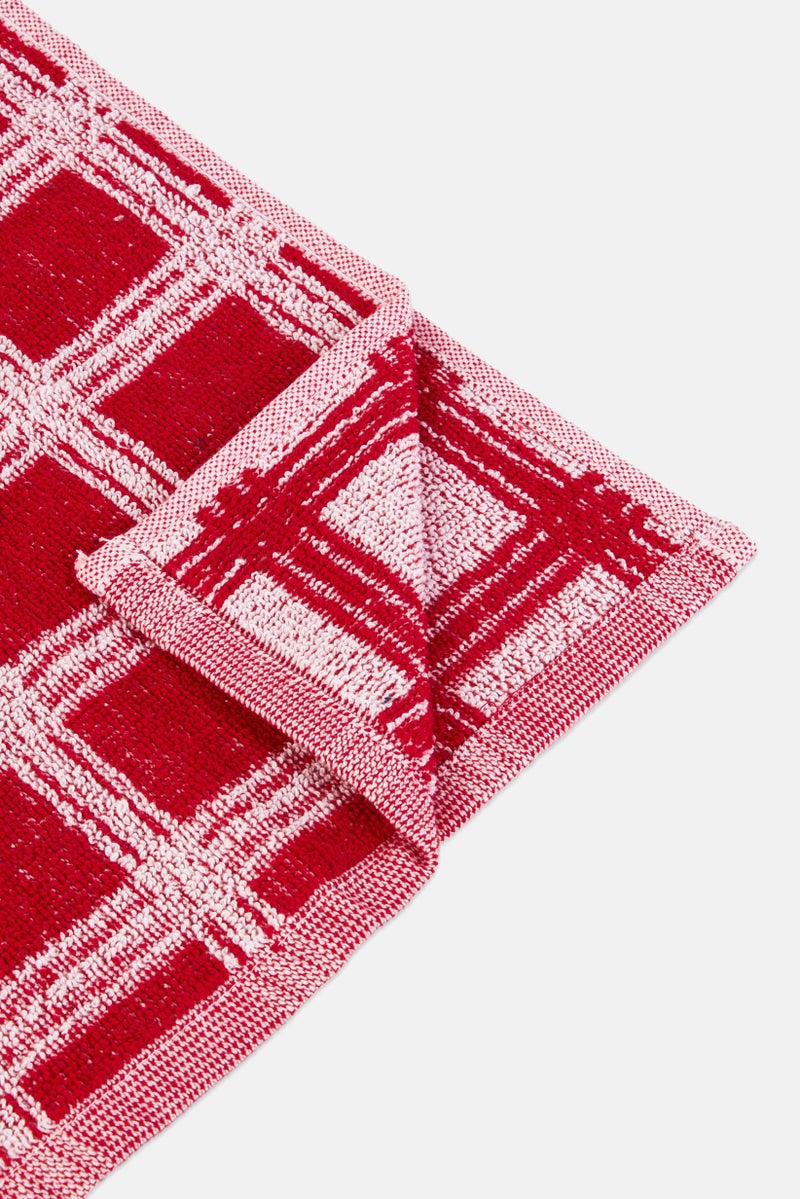 Bombay 2 Pcs Textured Kitchen Towels Set, Red - Image 3