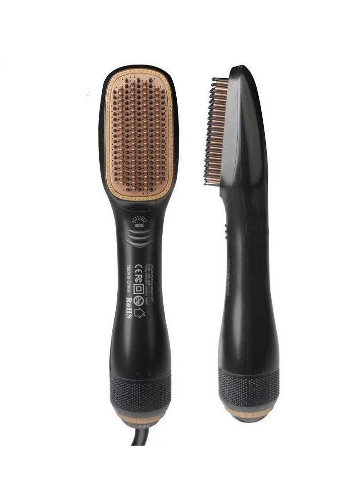 general 1200 Watt Hair Dryer Brush Ceramic Dryer And Styler 2 In 1 Professional Black/Beige - Image 1