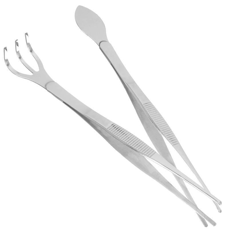 Stainless Steel Bonsai Rake And Tweezers Set Multipurpose Plant Craft Tool - Image 2