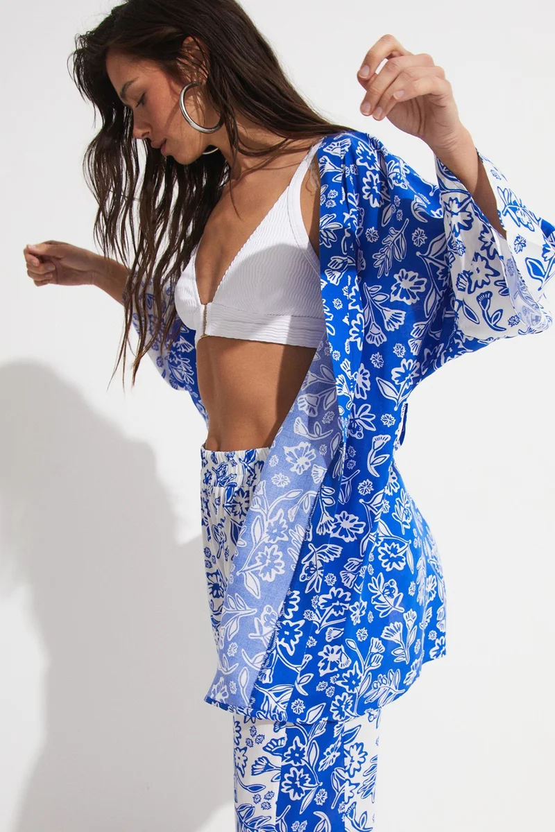 JUNE Patterned Kimono Set