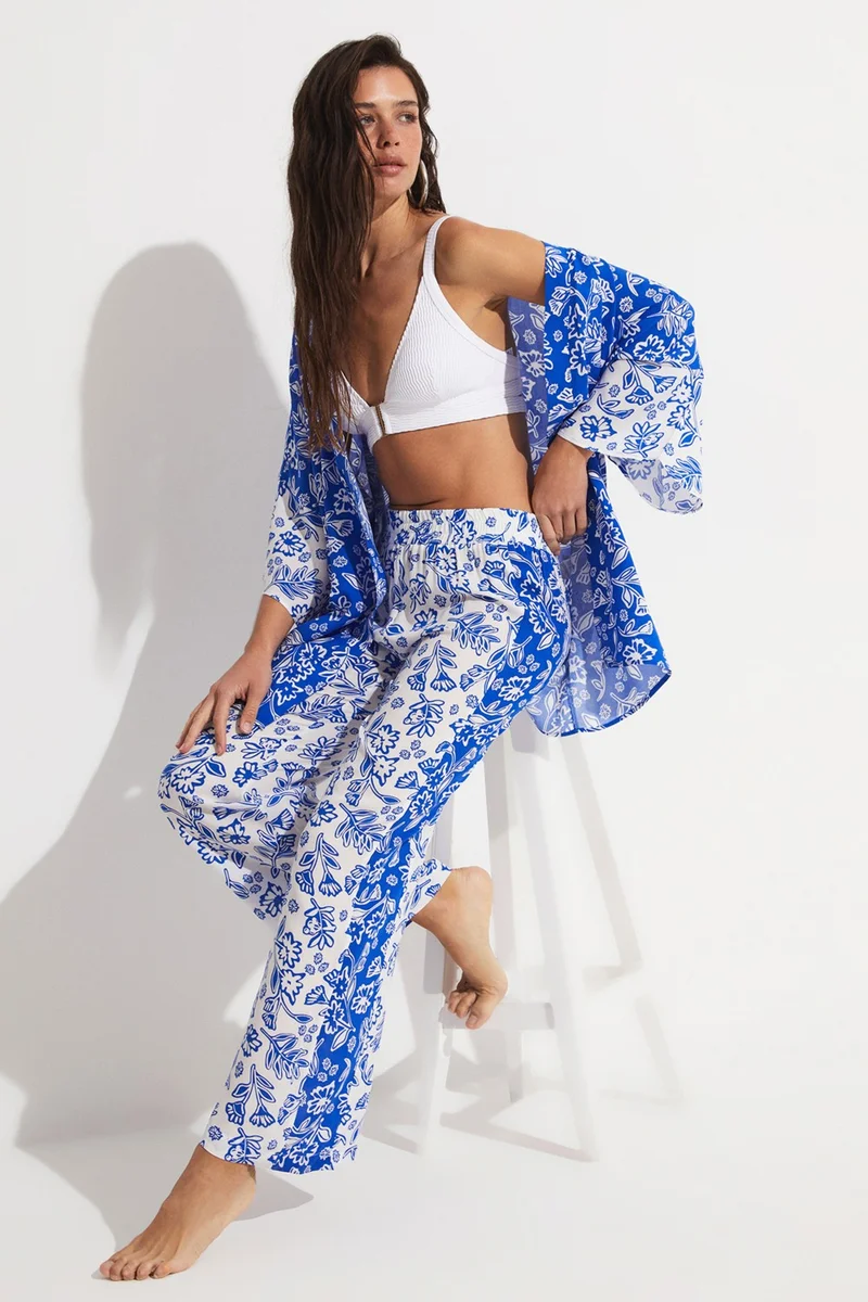 JUNE Patterned Kimono Set