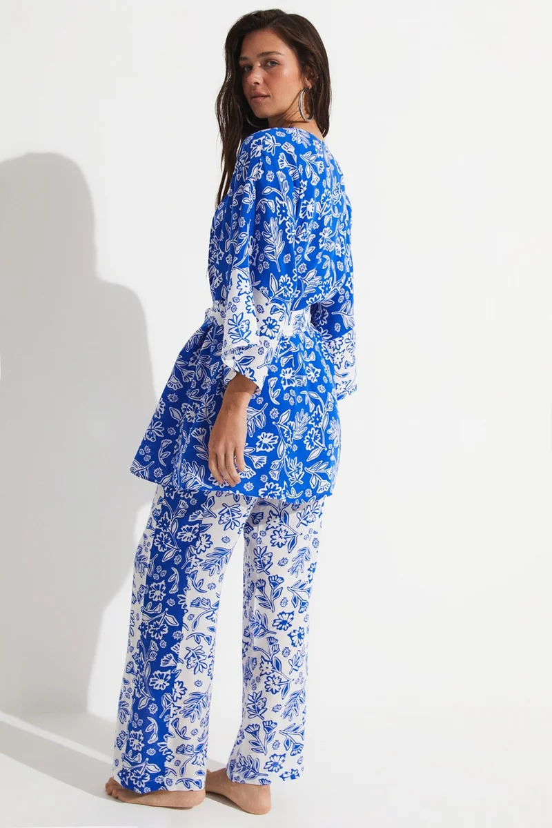 JUNE Patterned Kimono Set