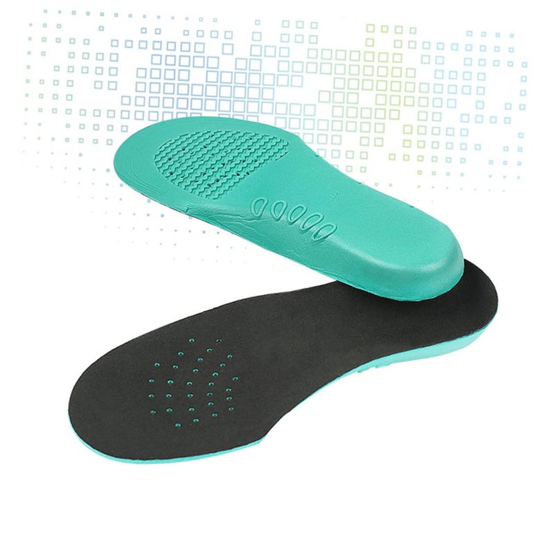 Green Arch Support Insoles For Boys And Girls Breathable Cushion Inserts For Foot Health - Image 2