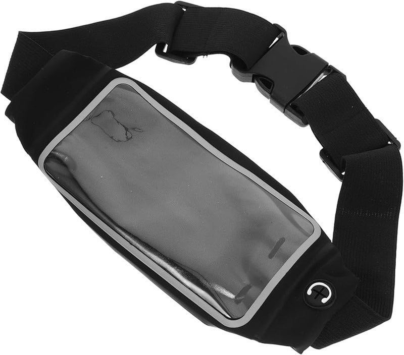 Adjustable Running Belt Bag Black Touchscreen Window Lightweight Sweat Resistant Waist Pack - Image 1