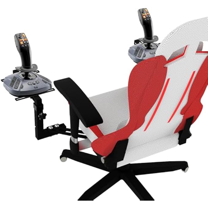 rayihni GAMES FLIGHT JOYSTICK CHAIR MOUNT FOR SIMTASK FARMSTICK FLIGHT SIMULATION GAME JOYSTICK THROTTLE HOTAS SYSTEMS COMPATIBLE WITH LOGITECH G X56, X52 THRUSTMASTER T.16000M, T.FLIGHT HOTAS X - Image 1