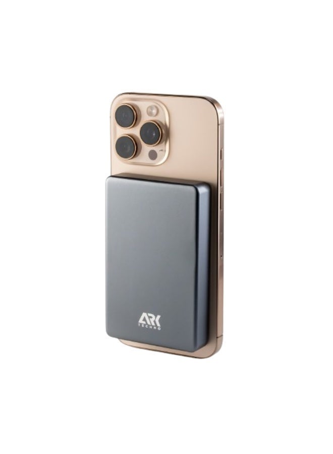 ARKTechno ARK-P201 10000mAh Magnetic Wireless Power Bank | 20W PD Fast Charging | Portable Battery Pack with USB-C & Wireless Output | Compact Design for iPhone & Android Devices - Image 1