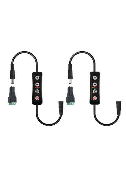 GXILEE Aquarium Light Timer and Dimmer, 6/10/12 Hour Modes, Adjustable 10-100% Brightness, Compatible with 12-24V DC LED Lights, 2 Pack