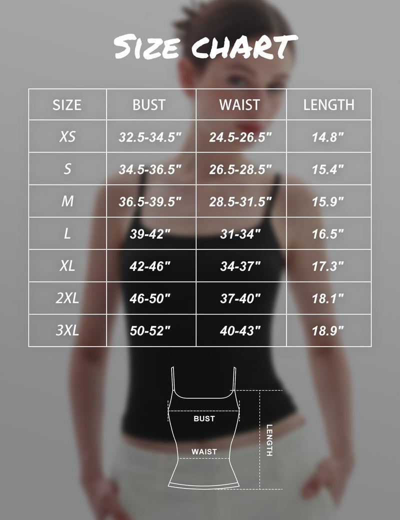 PUMIEY Tank Top for Women Square Neck Spaghetti Straps Camisole Sleeveless Basic Summer Tops, Jet Black Small - Image 4