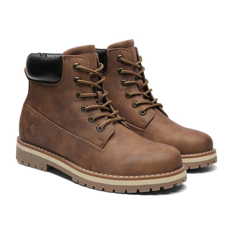 Bruno Marc Men's Classic Winter Fall Casual Boots Warm Cold-Weather Work Boots 3.0,Size 8,Brown/Mesh,SBSB226M - Image 5
