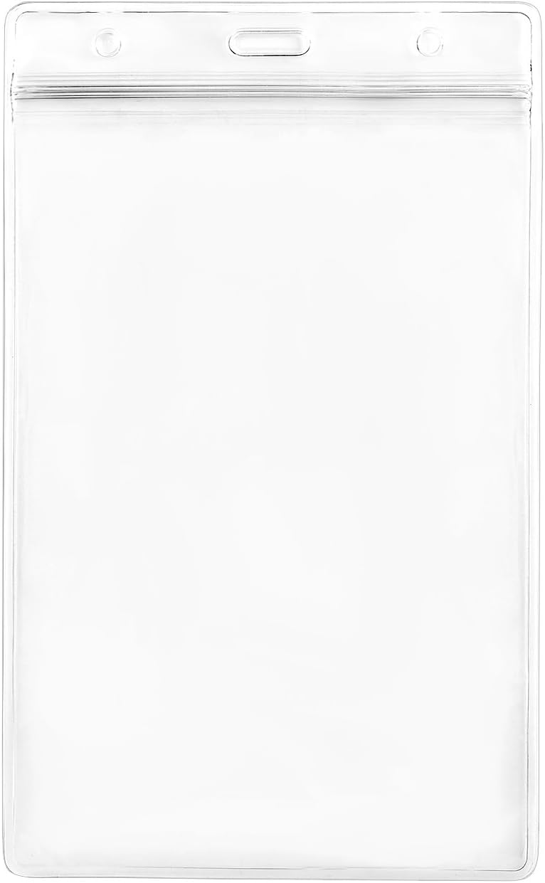 LGEGE 12PCS Transparent Extra Large 6x4" Badge Holders for Passport ID,Cash,Plane Ticket, Receipts,Credit Card, etc - Image 5