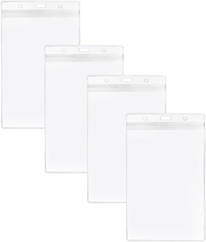 LGEGE 12PCS Transparent Extra Large 6x4" Badge Holders for Passport ID,Cash,Plane Ticket, Receipts,Credit Card, etc - Image 4