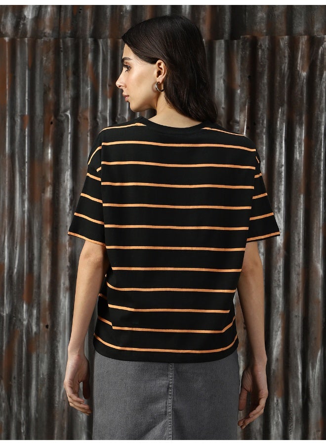 HIGH STAR Women’s Boxy Regular Length Black T-shirt – Trendy and Comfortable  - Image 5