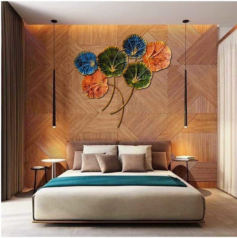 ZXC ZXC Wall Art Wall Hanging Wall Decor Metal Lotus Petal Perfect For Living RoomDrawing RoomHotel Restaurant  - Image 2