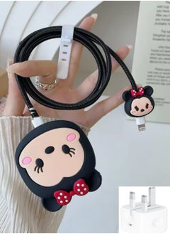 Gemini 3D Cartoon Series Slim Charger Protector Compatible with iPhone 18W 20W Fast Charging Cable Protector Cover Data Cable Protector  - Image 1