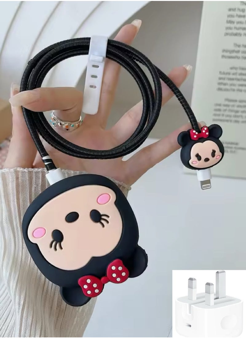 Gemini 3D Cartoon Series Slim Charger Protector Compatible with iPhone 18W 20W Fast Charging Cable Protector Cover Data Cable Protector  - Image 1