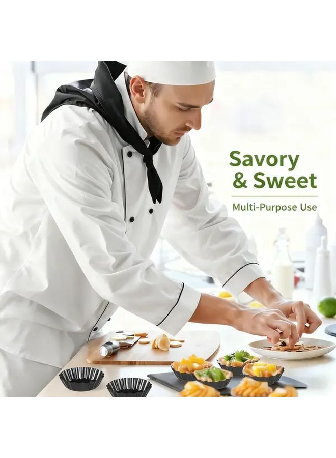 9 Pack 4 Inch Mini Pie Trays With Detachable Bottom Non Stick Coating - Image 4