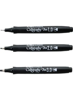 Artline Black Ergoline Calligraphy Pen 3 Pieces 1.0-2.0-3.0  - Image 1
