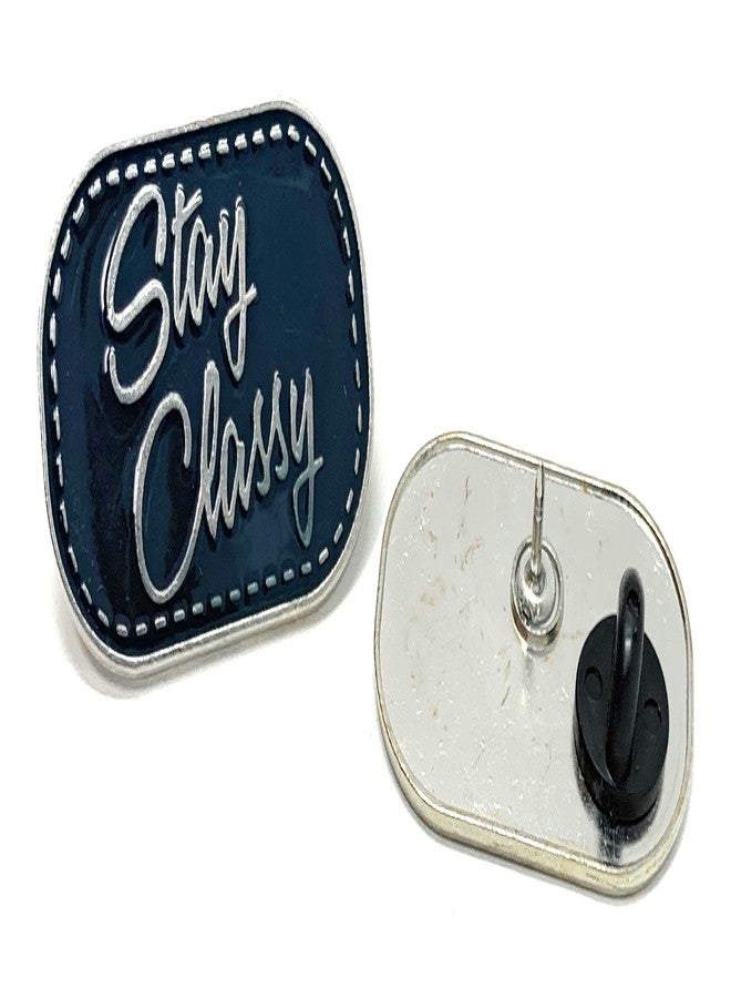 Funiverse Bulk 20 Pack of Stay Classy Fun Lapel Morale Pins - Ideal Classroom Reading Rewards, Employee or Customer Recognition Awards, or Celebration Prizes - Image 1