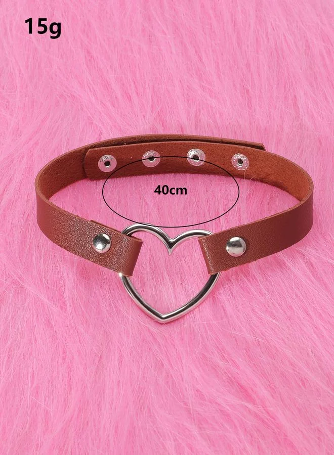 Take Two  Brown Heart Choker Necklace for Women | Best Price UAE