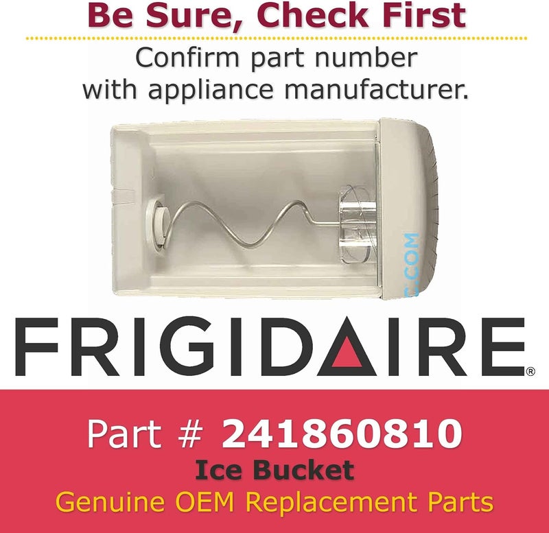 FRIGIDAIRE Frigidaire 241860810 Refrigerator Ice Bucket wAuger  New Genuine OEM Part  - Image 2