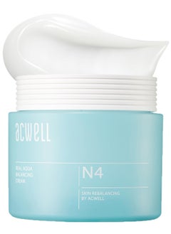 ACWELL ACWELL Real Aqua Balancing Cream 1.69 fl.oz. - Moisturizing pH Balancing Face Cream, Soothing Skin Troubles and Redness for Sensitive Skin, Refreshing Gel Moisturizer, Improving Skin Texture 