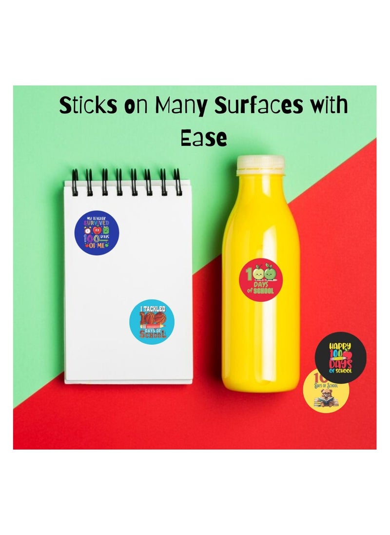 PRINTSHOP4ME - Kids 100th Day Of School Stickers-Fun And Colorful Designs For School-Kids 100 Days School Celebration Stickers Pack-Perfect For Boys,Girls,Students And Class Activities - Image 1