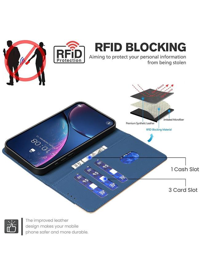 اس-توب جراب هاتف Realme 14 Pro مصنوع من الجلد المقاوم للسرقة بتقنية RFID ومطابق للألوان - Image 4
