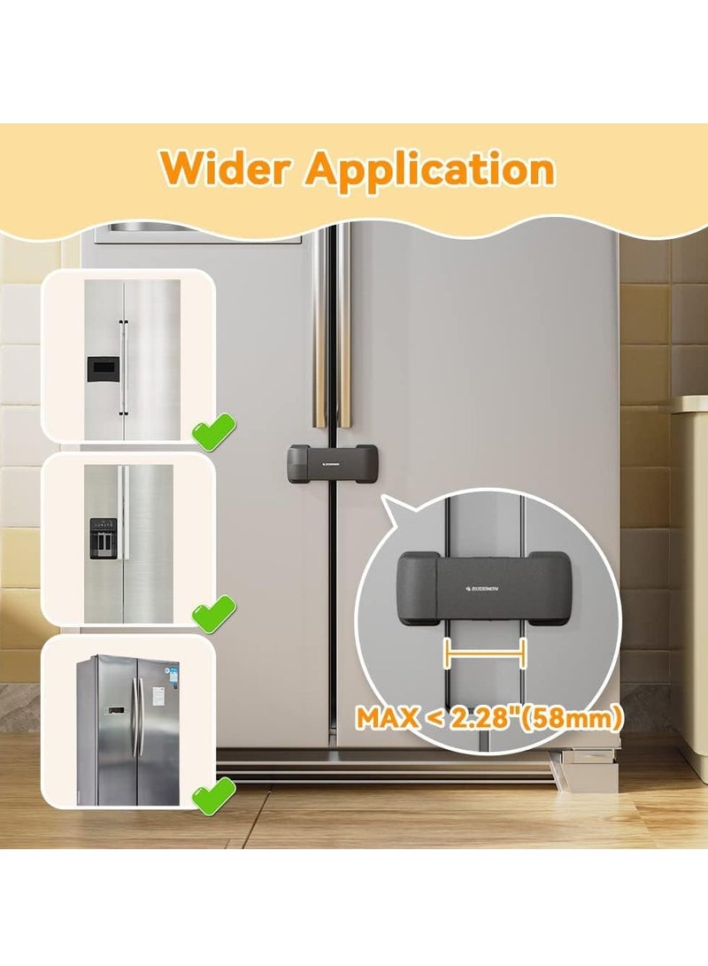 Gonice Cabinet Cupboard Lock Freezer Lock Apply to Max 2.28"(58mm) - Black - Image 3