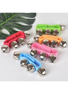 Generic Orff Percussion Instrument Wrist Bell Baby Kindergarten Children's Dance Performance Hand Bell Foot Bell Hand Bell Early Teaching Aid-Color:Bright Yellow  - Image 2
