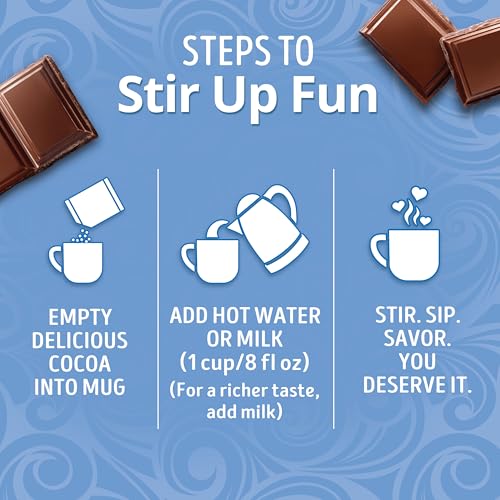 Swiss Miss Milk Chocolate Flavor No Sugar Added Hot Cocoa Mix, 0.73 oz., 60 Count Hot Cocoa Packets - Image 5