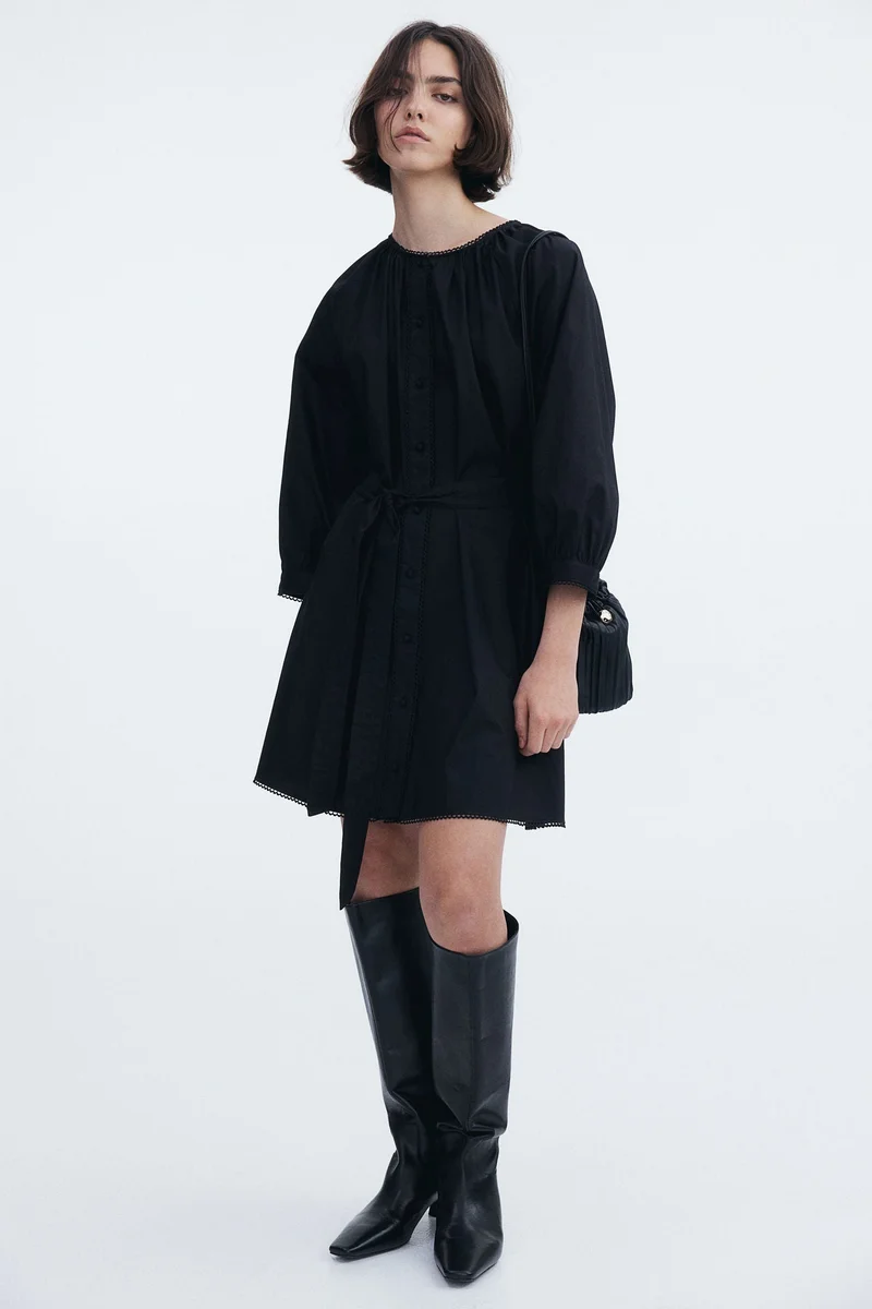 H&M Picot-trimmed dress