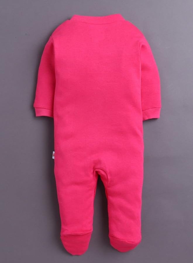 BUMZEE طقم بيجامات نوم قطنية بأكمام طويلة للبنات الصغيرات من بامزي، مكون من 3 قطع، باللون الوردي والوردي الفاتح - من 9 إلى 12 شهرًا (Peb11012E-pnk) - Image 5