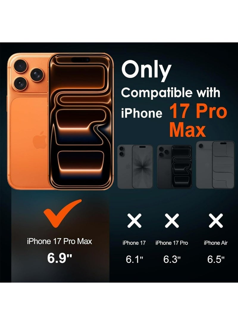 PULUZ for iPhone 17 Pro Max 2025 Case Compatible with Magsafe with 2pcs Screen Protector 2 Pcs Lens Protector,Shockproof Slim,Anti Yellow,iPhone 17 Pro Max Cover [Military Grade Protection] Clear - Image 5