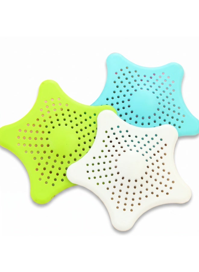 Pack OF 5 Silicone Starfish Sink Strainer & Drain Hair Catcher – Anti-Clogging Filter for Kitchen & Bathroom Random Colors - Image 1