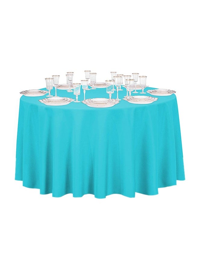 NIBEMINENT - Solid Pattern Table Cloth Turquoise 120inch - Image 1