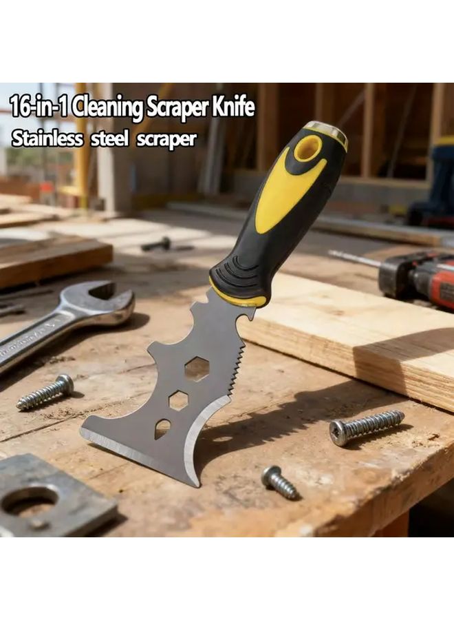 16 In 1 Multi Functional Stainless Steel Paint Scraper Set With Hammer Head - Image 1
