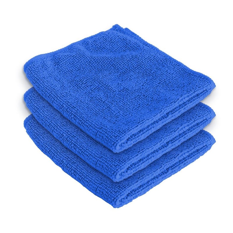 Kuber Industries Kuber Industries Face Towel Microfiber Hand Towel Antibacterial Face Towel Hair Face Towel for Man 400 GSM Towel SHXS Pack of 3 Blue  - Image 1